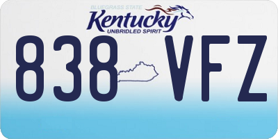 KY license plate 838VFZ
