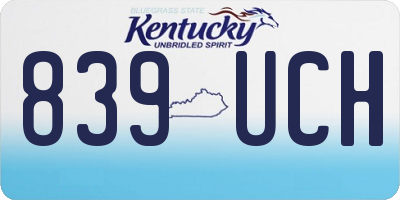 KY license plate 839UCH