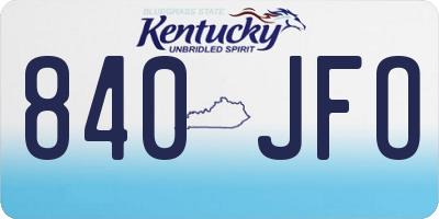KY license plate 840JFO