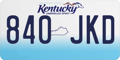 KY license plate 840JKD
