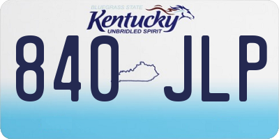KY license plate 840JLP