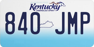 KY license plate 840JMP