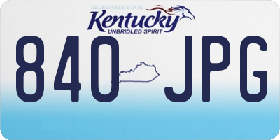 KY license plate 840JPG