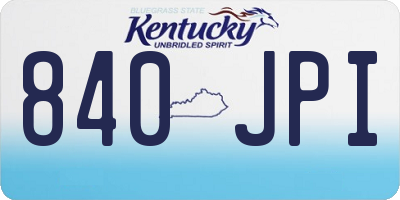 KY license plate 840JPI
