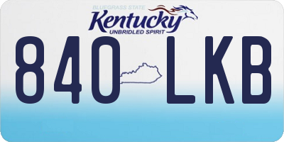 KY license plate 840LKB