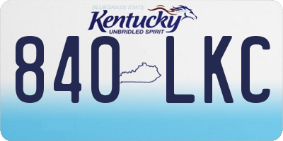 KY license plate 840LKC