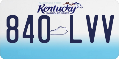 KY license plate 840LVV