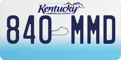 KY license plate 840MMD