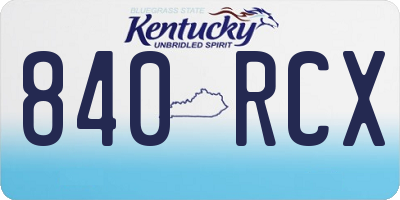 KY license plate 840RCX