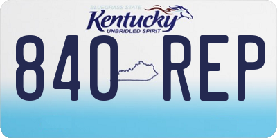 KY license plate 840REP