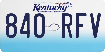 KY license plate 840RFV
