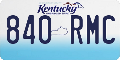 KY license plate 840RMC