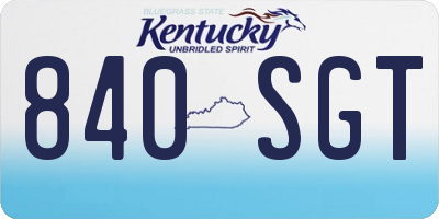 KY license plate 840SGT