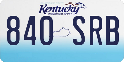 KY license plate 840SRB