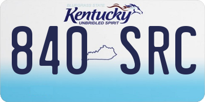 KY license plate 840SRC
