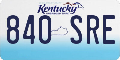 KY license plate 840SRE