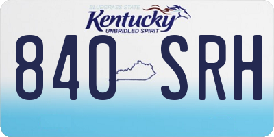KY license plate 840SRH