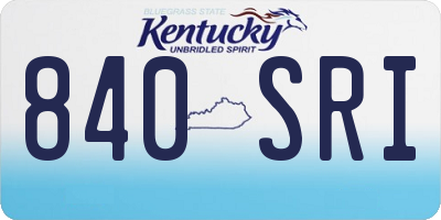 KY license plate 840SRI