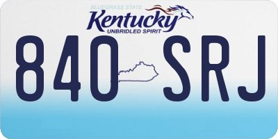 KY license plate 840SRJ