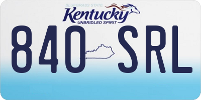 KY license plate 840SRL