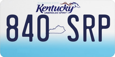 KY license plate 840SRP