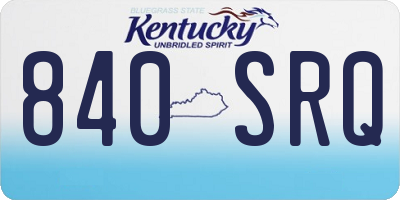 KY license plate 840SRQ