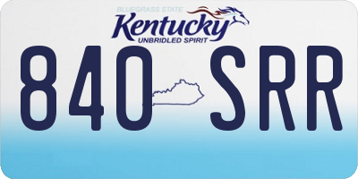 KY license plate 840SRR