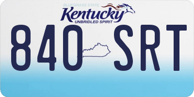 KY license plate 840SRT