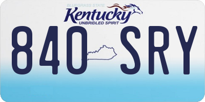 KY license plate 840SRY