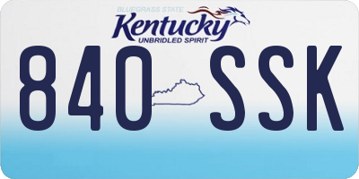 KY license plate 840SSK