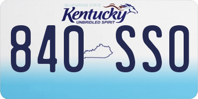 KY license plate 840SSO