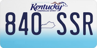 KY license plate 840SSR