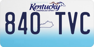 KY license plate 840TVC