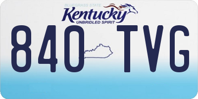 KY license plate 840TVG