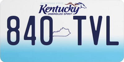 KY license plate 840TVL