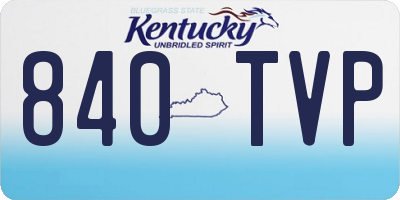 KY license plate 840TVP