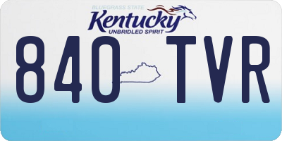 KY license plate 840TVR