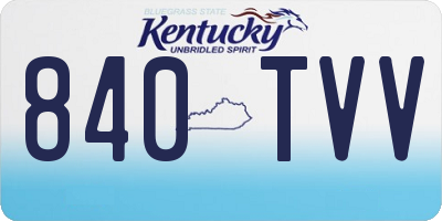 KY license plate 840TVV