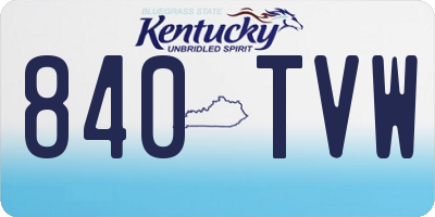 KY license plate 840TVW