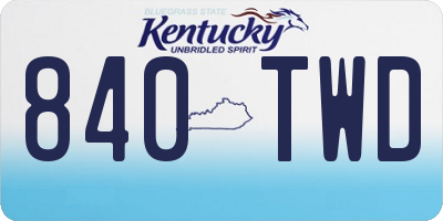 KY license plate 840TWD