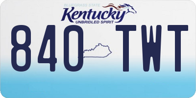 KY license plate 840TWT