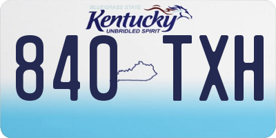 KY license plate 840TXH
