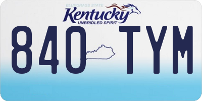 KY license plate 840TYM