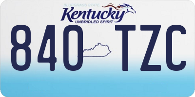 KY license plate 840TZC