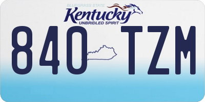 KY license plate 840TZM