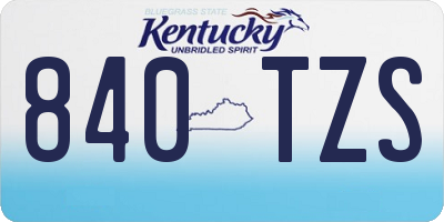KY license plate 840TZS