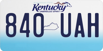 KY license plate 840UAH