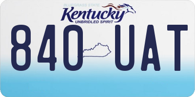 KY license plate 840UAT