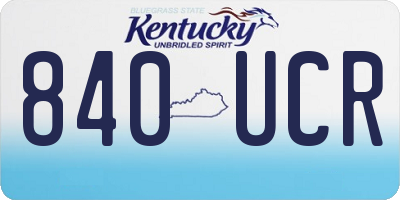 KY license plate 840UCR