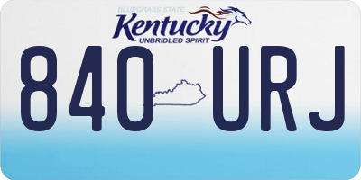 KY license plate 840URJ
